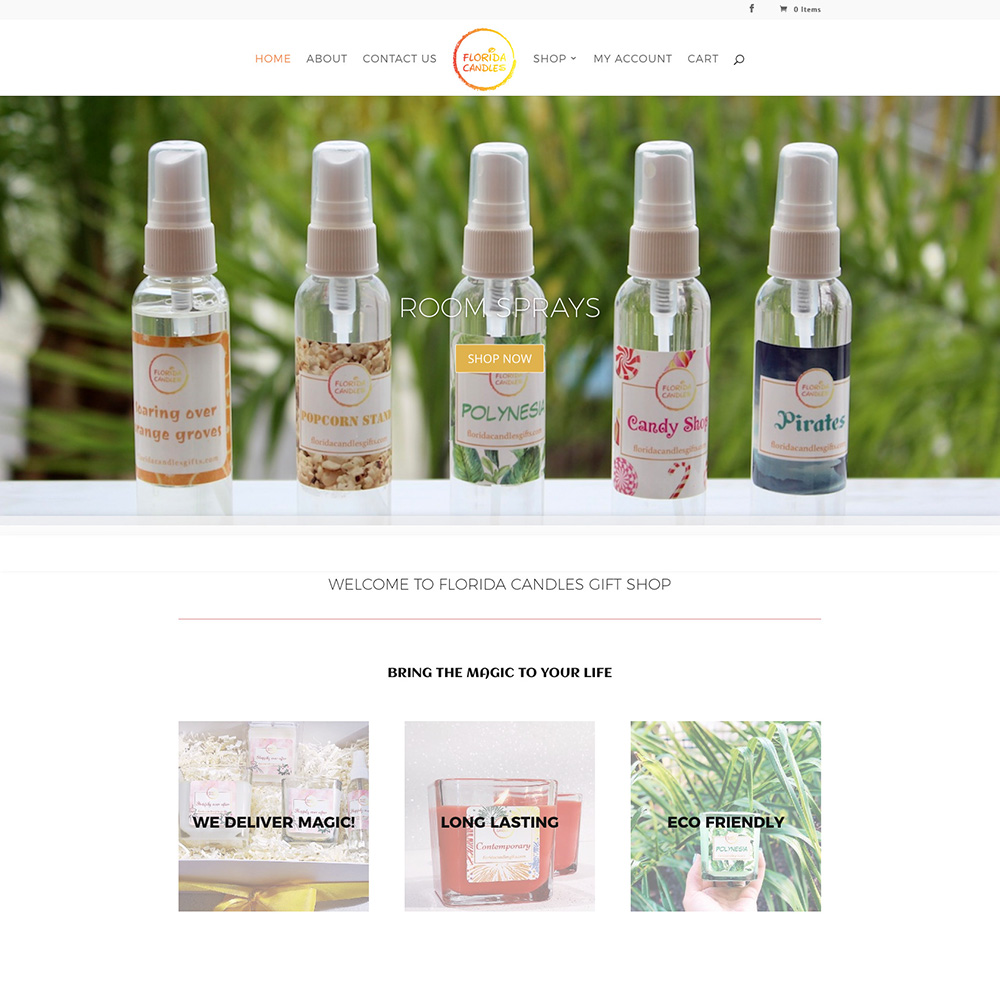 Florida Candles desktop website