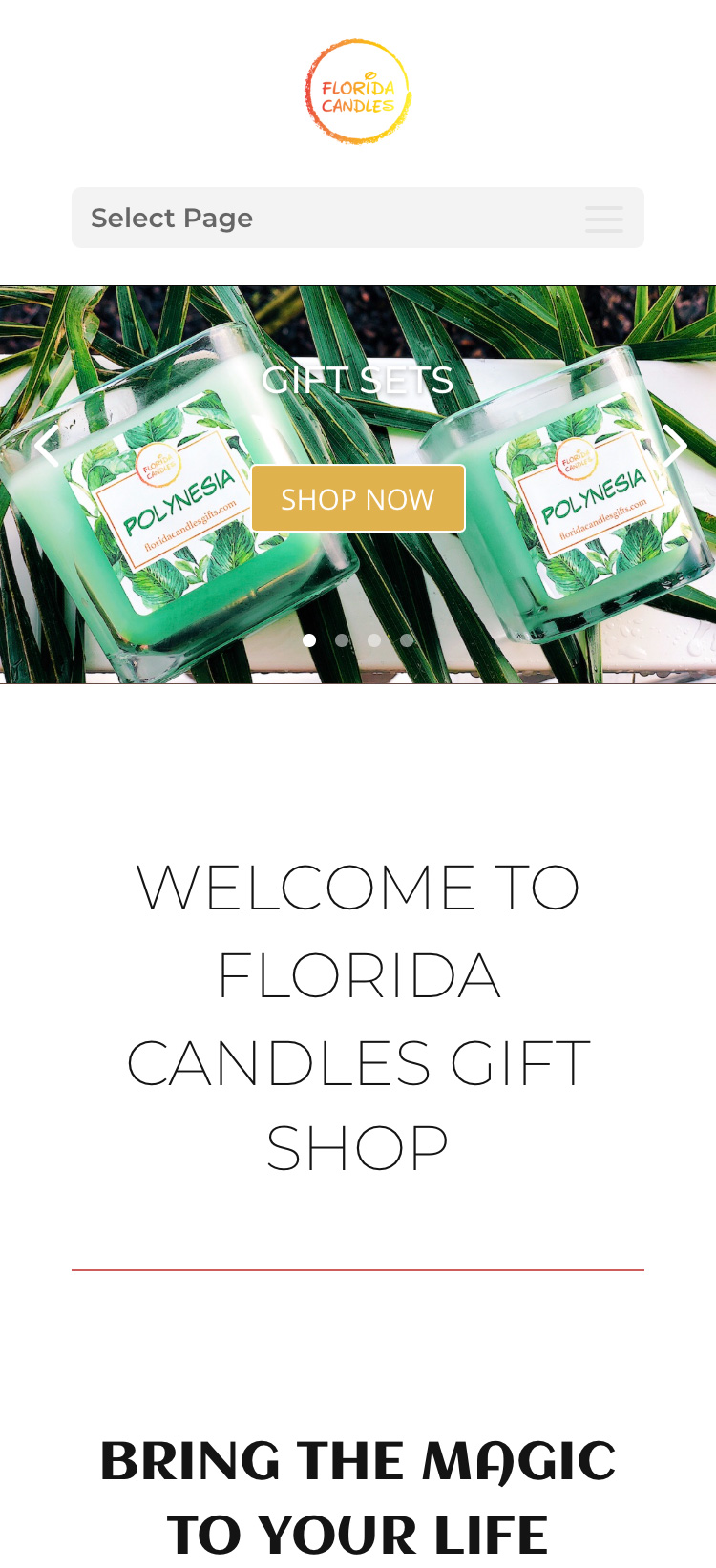 Florida Candles mobile website