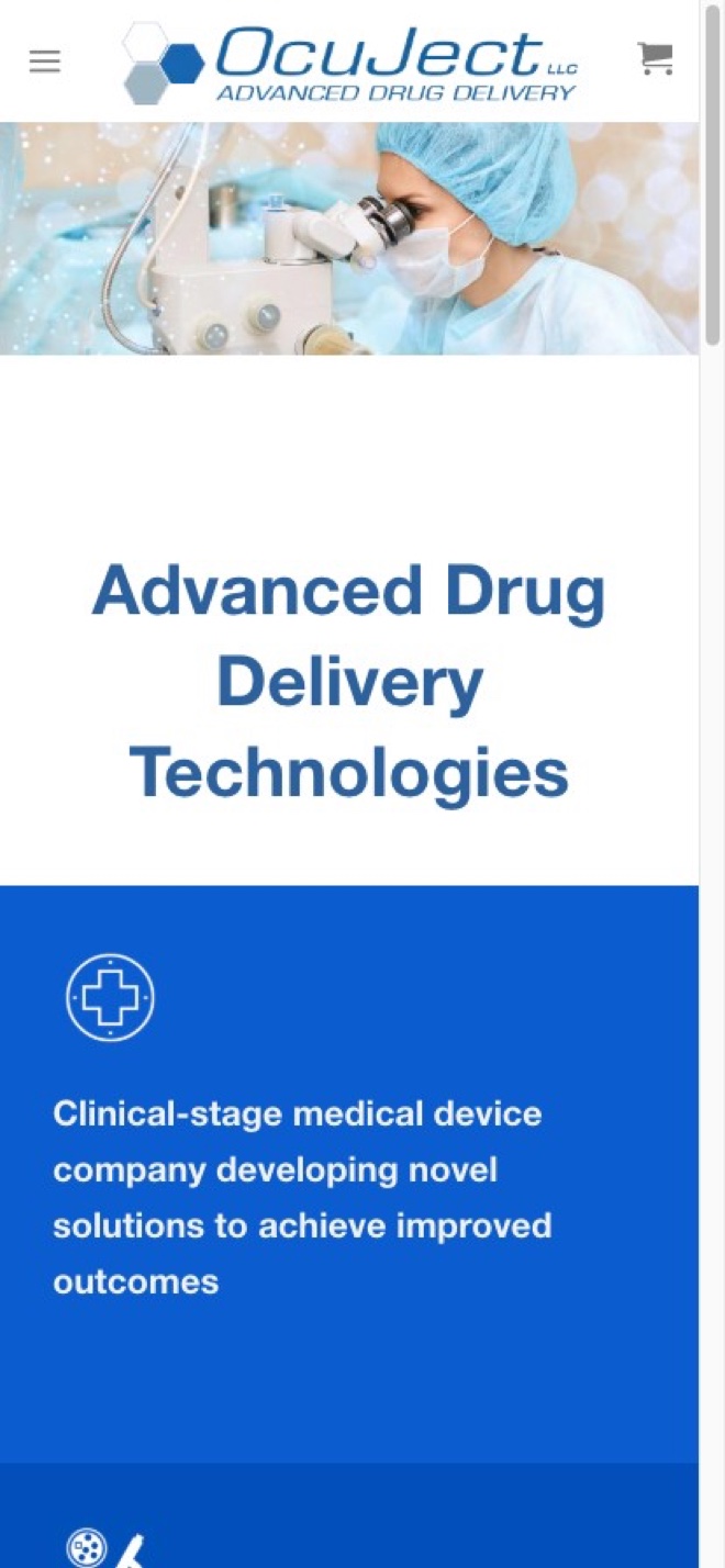 OcuJect mobile website