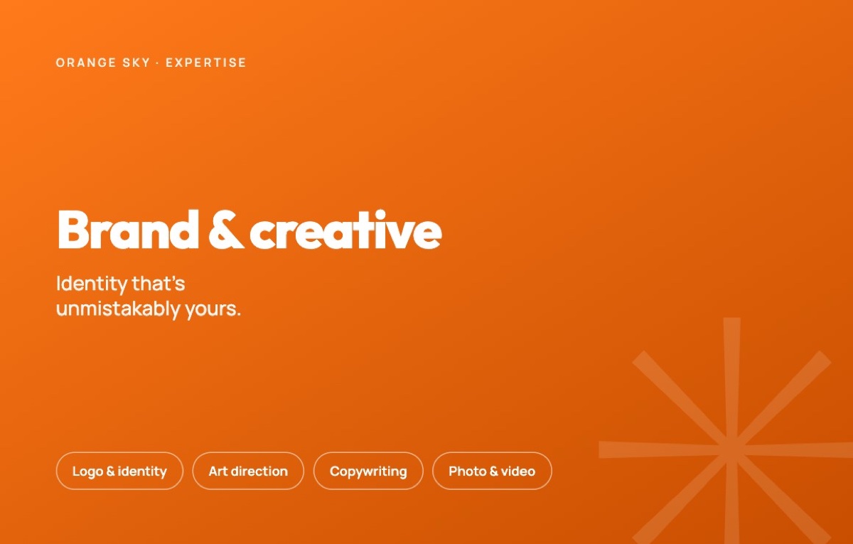 Brand & creative studio — Orange Sky, Orange County CA