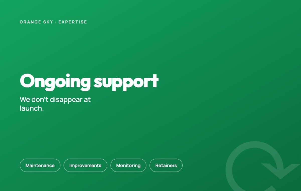 Website & software support & maintenance — Orange Sky, Orange County CA